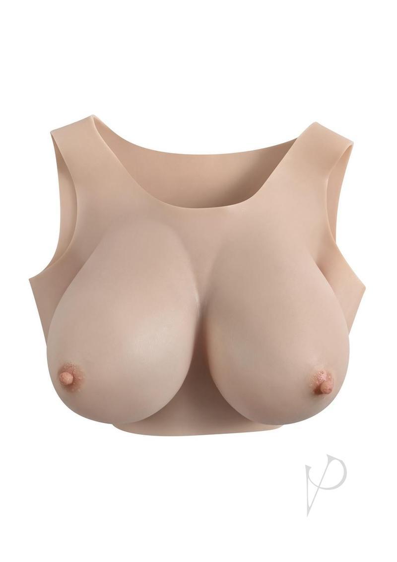 Gender X Breast Plate Silicone E Cup - Vanilla